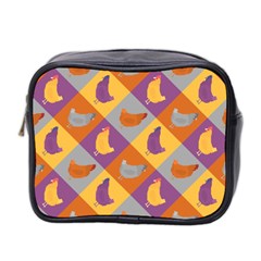 Chickens Pixel Pattern - Version 1b Mini Toiletries Bag (two Sides) by wagnerps