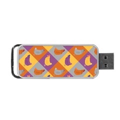 Chickens Pixel Pattern - Version 1b Portable Usb Flash (one Side) by wagnerps