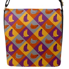 Chickens Pixel Pattern - Version 1b Flap Closure Messenger Bag (s)