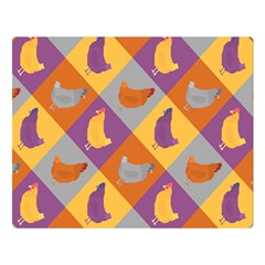 Chickens Pixel Pattern - Version 1b Premium Plush Fleece Blanket (large)