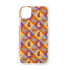 Chickens Pixel Pattern - Version 1b Iphone 11 Tpu Uv Print Case by wagnerps