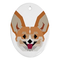 Cardigan Corgi Face Ornament (oval) by wagnerps