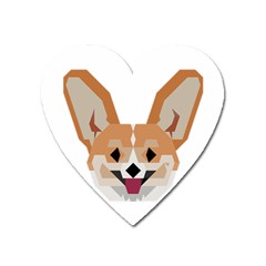 Cardigan Corgi Face Heart Magnet by wagnerps