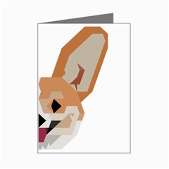 Cardigan Corgi Face Mini Greeting Card by wagnerps