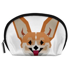 Cardigan Corgi Face Accessory Pouch (large)