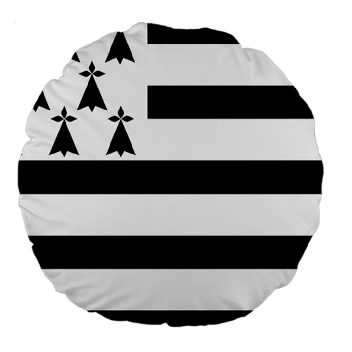 Brittany Flag Large 18  Premium Round Cushions