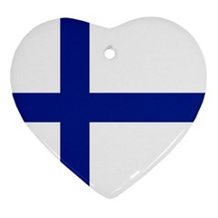 Finland Heart Ornament (two Sides)