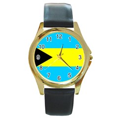 Bahamas Round Gold Metal Watch by tony4urban