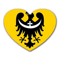 Dolnoslaskie Flag Heart Mousepad by tony4urban