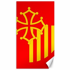 Languedoc Roussillon Flag Canvas 40  X 72  by tony4urban