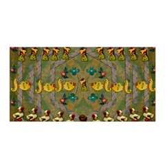 Fishes Admires All Freedom In The World And Feelings Of Security Satin Wrap 35  X 70  by pepitasart