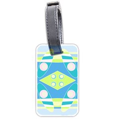 Bohemian Chintz 20 - Pastel Green Blue Pink Luggage Tag (one Side) by Mazipoodles