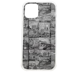 Paris Souvenirs Black And White Pattern Iphone 12 Pro Max Tpu Uv Print Case by dflcprintsclothing