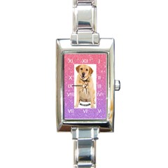 Pet Portrait Watch Rainbow Rectangle Italian Charm Watch by FWGIFTS