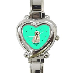 Pet Portrait Watches Pascal Background Heart Italian Charm Watch