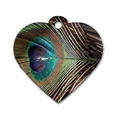 Peacock Dog Tag Heart (one Side) by StarvingArtisan