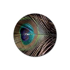 Peacock Rubber Coaster (round) by StarvingArtisan