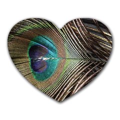 Peacock Heart Mousepad by StarvingArtisan