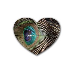 Peacock Rubber Coaster (heart) by StarvingArtisan