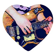 Stevie Ray Guitar  Ornament (heart) by StarvingArtisan