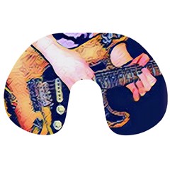 Stevie Ray Guitar  Travel Neck Pillow by StarvingArtisan