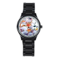 Daisy Painting  Stainless Steel Round Watch by StarvingArtisan