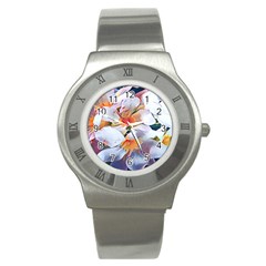 Daisy Painting  Stainless Steel Watch by StarvingArtisan