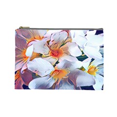 Daisy Painting  Cosmetic Bag (large) by StarvingArtisan