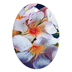 Daisy Painting  Oval Ornament (two Sides)
