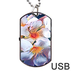 Daisy Painting  Dog Tag Usb Flash (two Sides) by StarvingArtisan