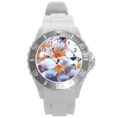 Daisy Painting  Round Plastic Sport Watch (l)