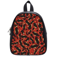 Ugly Open Mouth Graphic Motif Print Pattern School Bag (small) by dflcprintsclothing