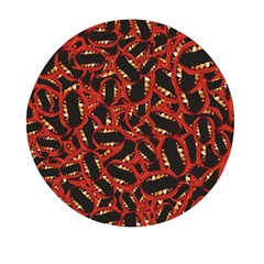 Ugly Open Mouth Graphic Motif Print Pattern Mini Round Pill Box (pack Of 5) by dflcprintsclothing