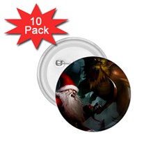 A Santa Claus Standing In Front Of A Dragon 1 75  Buttons (10 Pack) by bobilostore