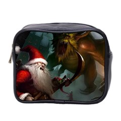 A Santa Claus Standing In Front Of A Dragon Mini Toiletries Bag (two Sides) by bobilostore