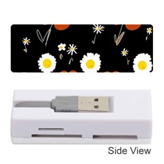 Daisy Flowers Brown White Yellow Black  Memory Card Reader (stick) by Mazipoodles