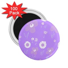 Daisy Flowers Lilac White Lavender Purple 2.25  Magnets (100 pack) 