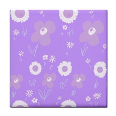 Daisy Flowers Lilac White Lavender Purple Face Towel