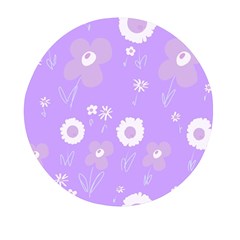 Daisy Flowers Lilac White Lavender Purple Mini Round Pill Box (pack Of 5) by Mazipoodles