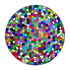Background Color Round Filigree Ornament (two Sides) by artworkshop