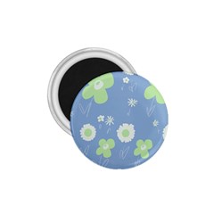 Daisy Flowers Pastel Green White Blue  1 75  Magnets