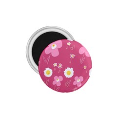 Daisy Flowers Pink White Yellow Dusty Pink 1 75  Magnets