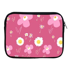 Daisy Flowers Pink White Yellow Dusty Pink Apple Ipad 2/3/4 Zipper Cases by Mazipoodles