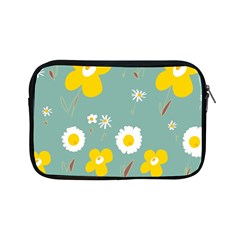 Daisy Flowers Yellow White Brown Sage Green  Apple Ipad Mini Zipper Cases by Mazipoodles