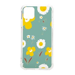 Daisy Flowers Yellow White Brown Sage Green  Iphone 11 Pro Max 6 5 Inch Tpu Uv Print Case by Mazipoodles