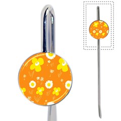 Daisy Flowers Yellow White Orange  Book Mark by Mazipoodles