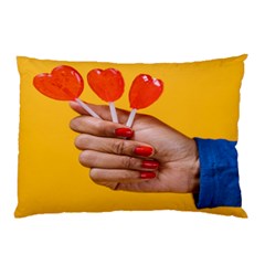 Valentine Day Lolly Candy Heart Pillow Case (two Sides) by artworkshop