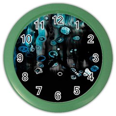 Falling Down Pattern Color Wall Clock by artworkshop