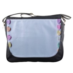 Valentine Day Heart Pattern Capsule Messenger Bag by artworkshop