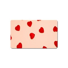 Valentine Day Pattern Logo Heart Magnet (name Card) by artworkshop